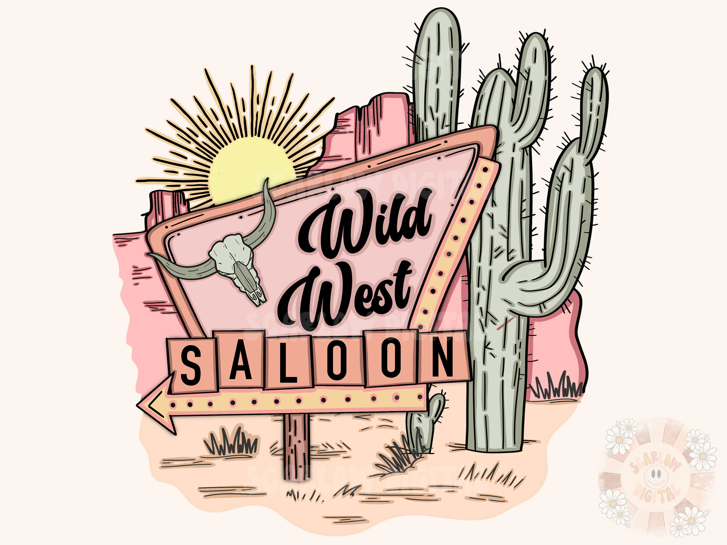 Wild West Saloon PNG-Desert Sublimation Digital Design Download-western png, cactus png, cowboy png, cowgirl png, country png, southwest png