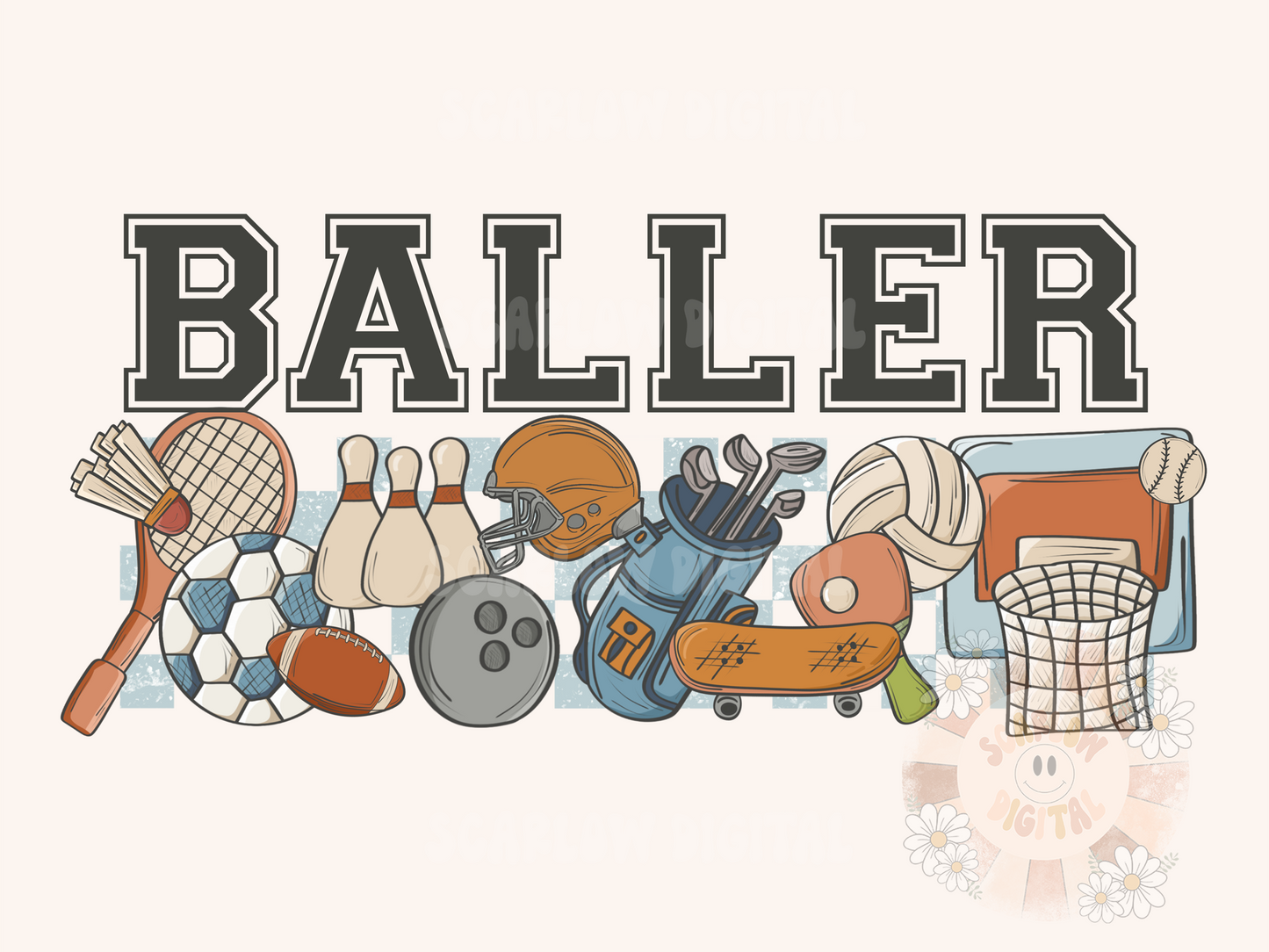 Baller PNG-Sports Sublimation Digital Design Download-athletic png, boy png, basketball png, football png, baseball png, tennis png, soccer