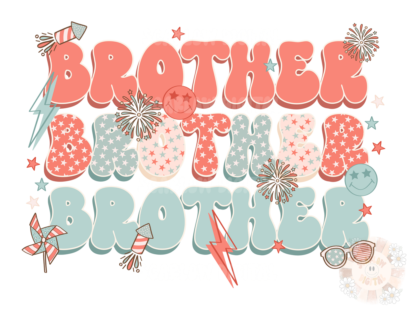 Brother PNG-Fourth of July Sublimation Digital Design Download-stars and stripes png, red white and blue png, patriotic png, american png