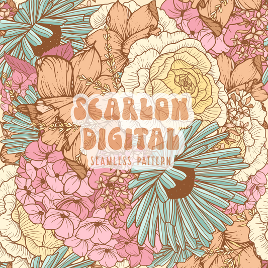 Floral Seamless Pattern-Spring Digital Design