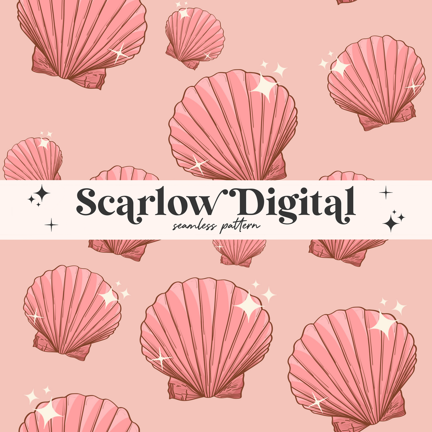 Sea Shells Seamless Pattern
