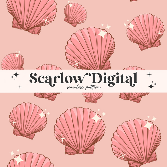 Sea Shells Seamless Pattern