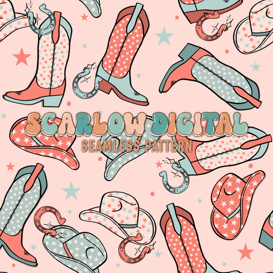 Western America Seamless Pattern