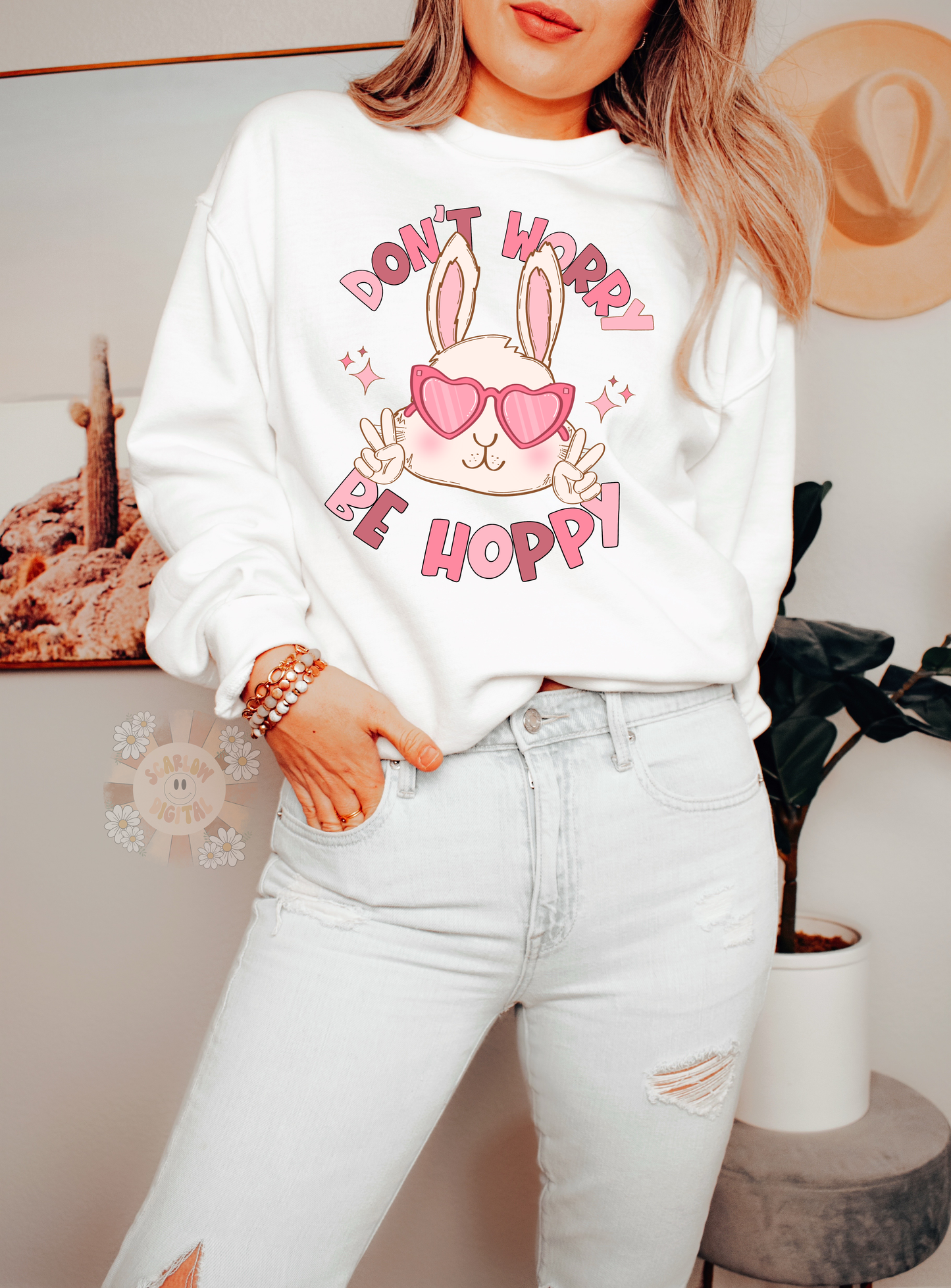 Be Hoppy PNG-Easter Sublimation Digital Design Download-spring png, easter bunny png, carrot png, easter girl png, rabbit png, funny easter png