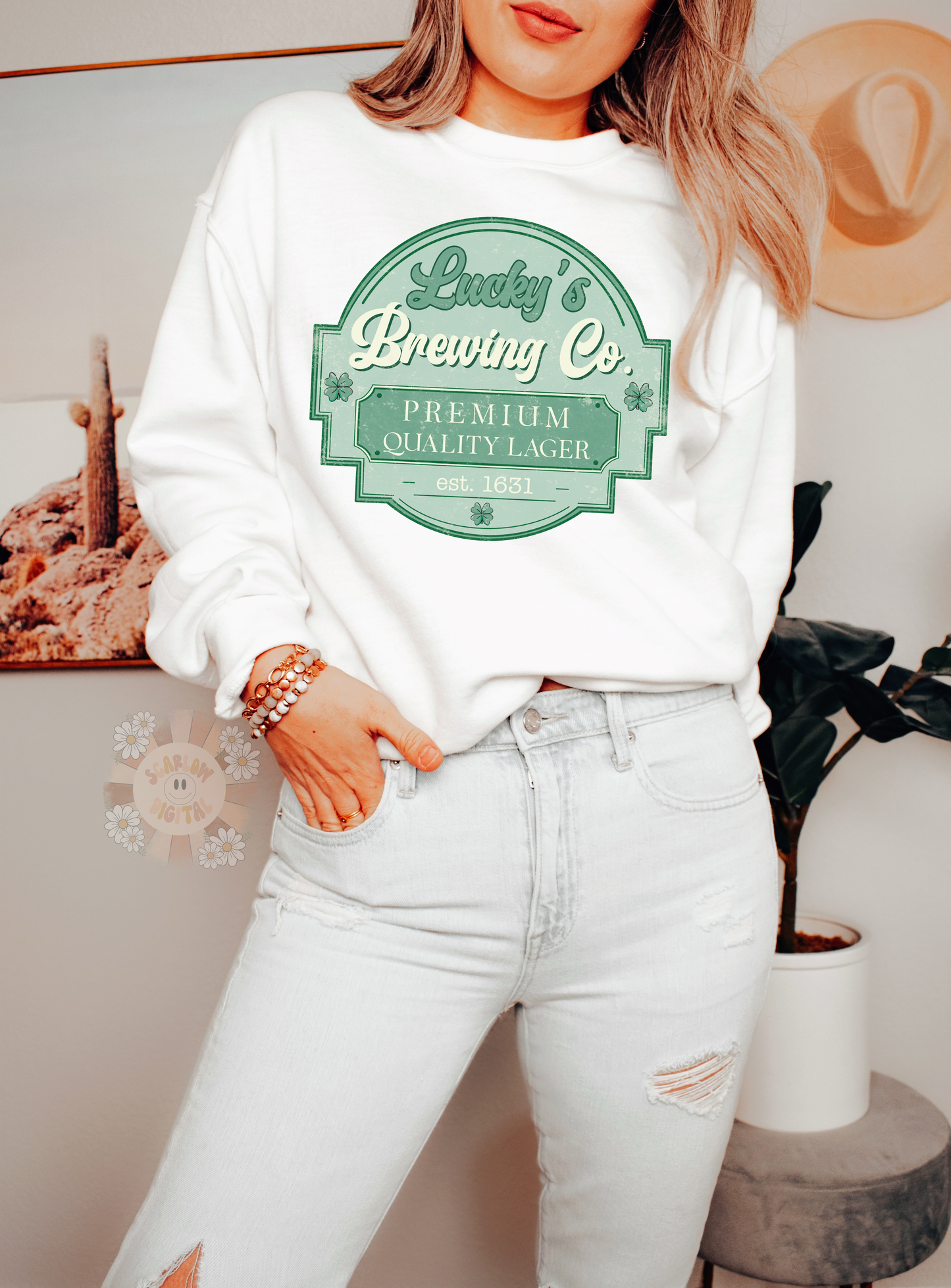 Lucky's Brewing Co PNG-Saint Patrick's Day Sublimation Digital Design Download-shamrock png, lucky png, st patty png, clover png, lager png