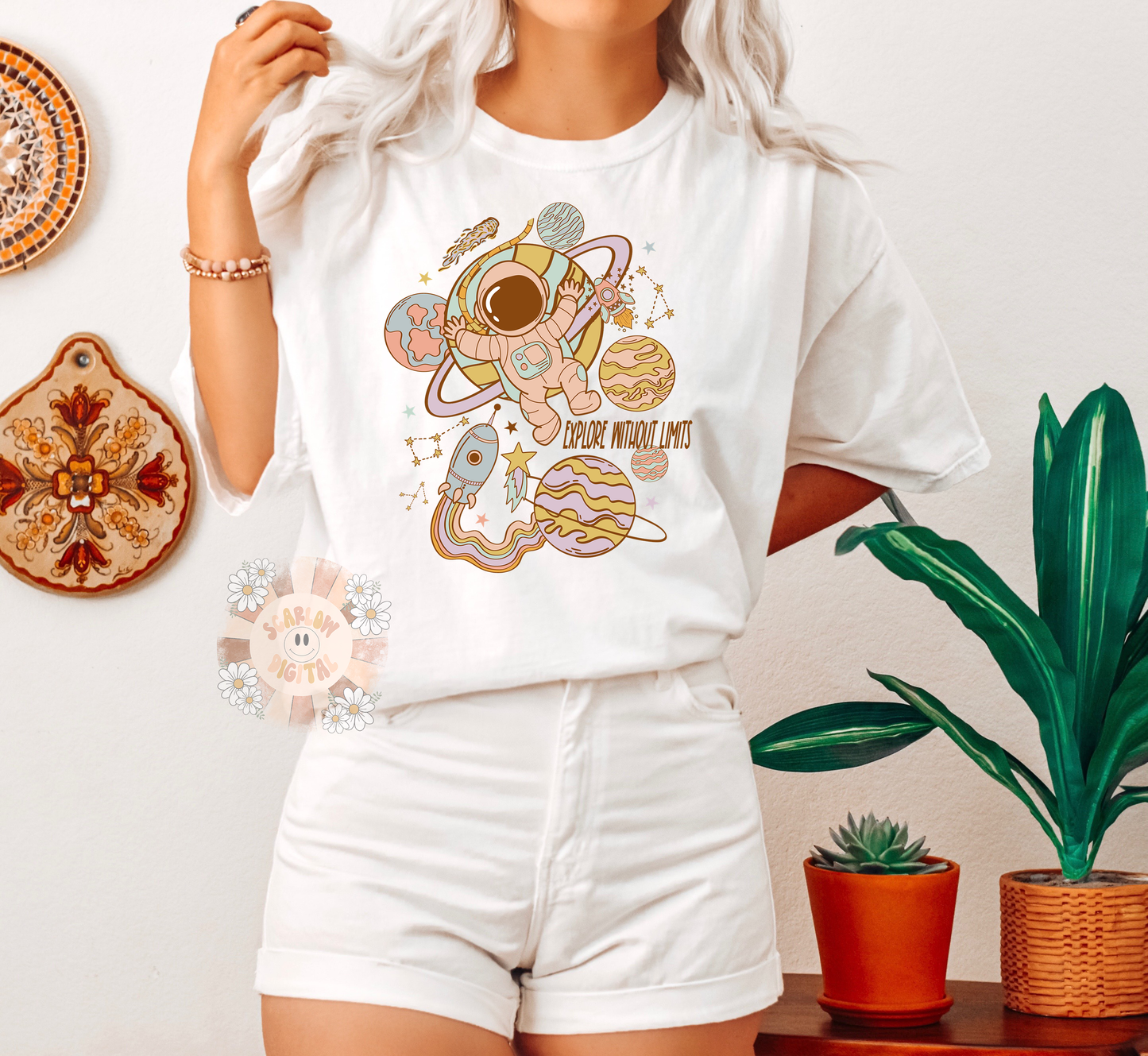 Explore Without Limits PNG-Space Sublimation Digital Design Download-astronaut png, planets png, celestial png, alien png, boho galaxy png