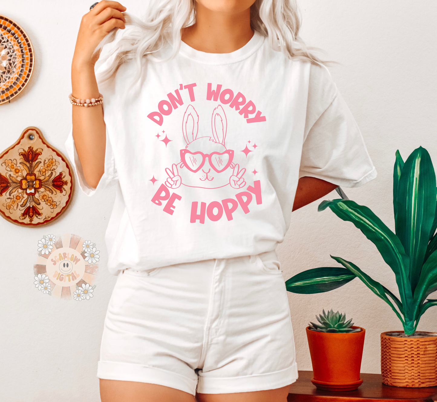 Don't Worry Be Hoppy SVG Easter Digital Design Download, easter bunny svg, funny easter svg, spring svg, cricut svg designs, silhouette svg