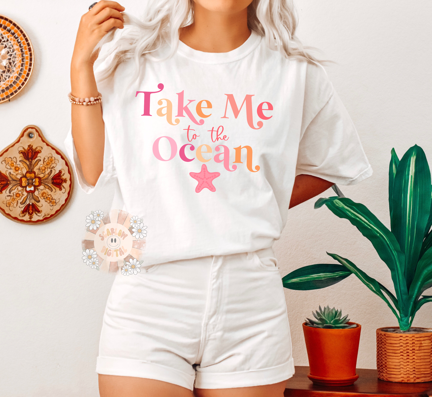 Take Me to the Ocean PNG-Summer Sublimation Digital Design Download-beachy png, girl png, little girl designs, star fish png, ocean png