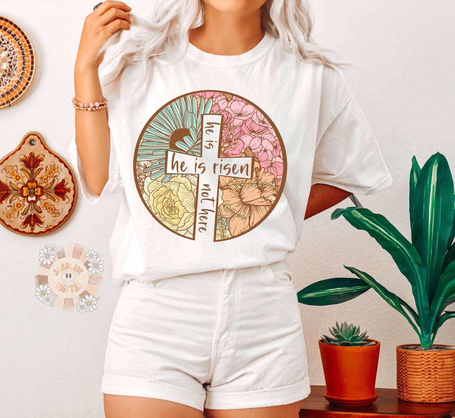 He is Risen PNG-Easter Sublimation Digital Design Download-christian png, bible verse png, christian easter png, spring florals png designs