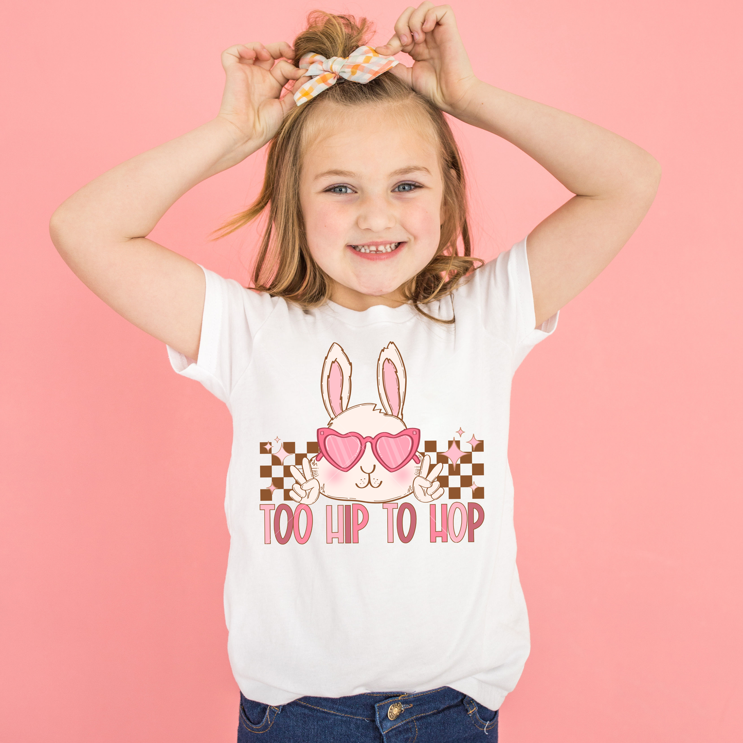 Too Hip to Hop PNG-Easter Sublimation Digital Design Download-little girl png, girl easter png, stars png, easter egg png, easter. bunny png