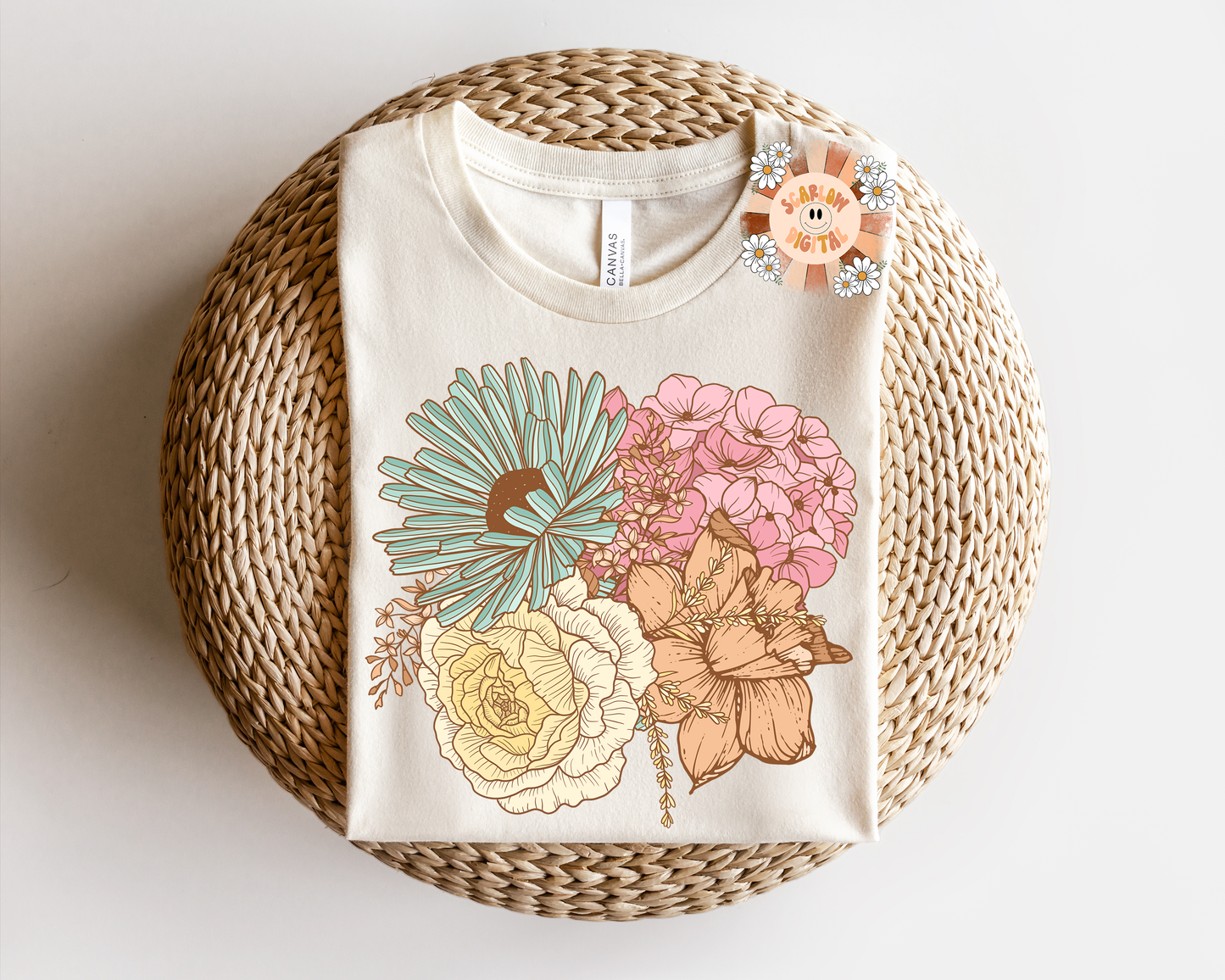 Floral Bouquet PNG-Spring Sublimation Digital Design Download-easter png, flowers png, spring flowers png, easter florals png, boho png