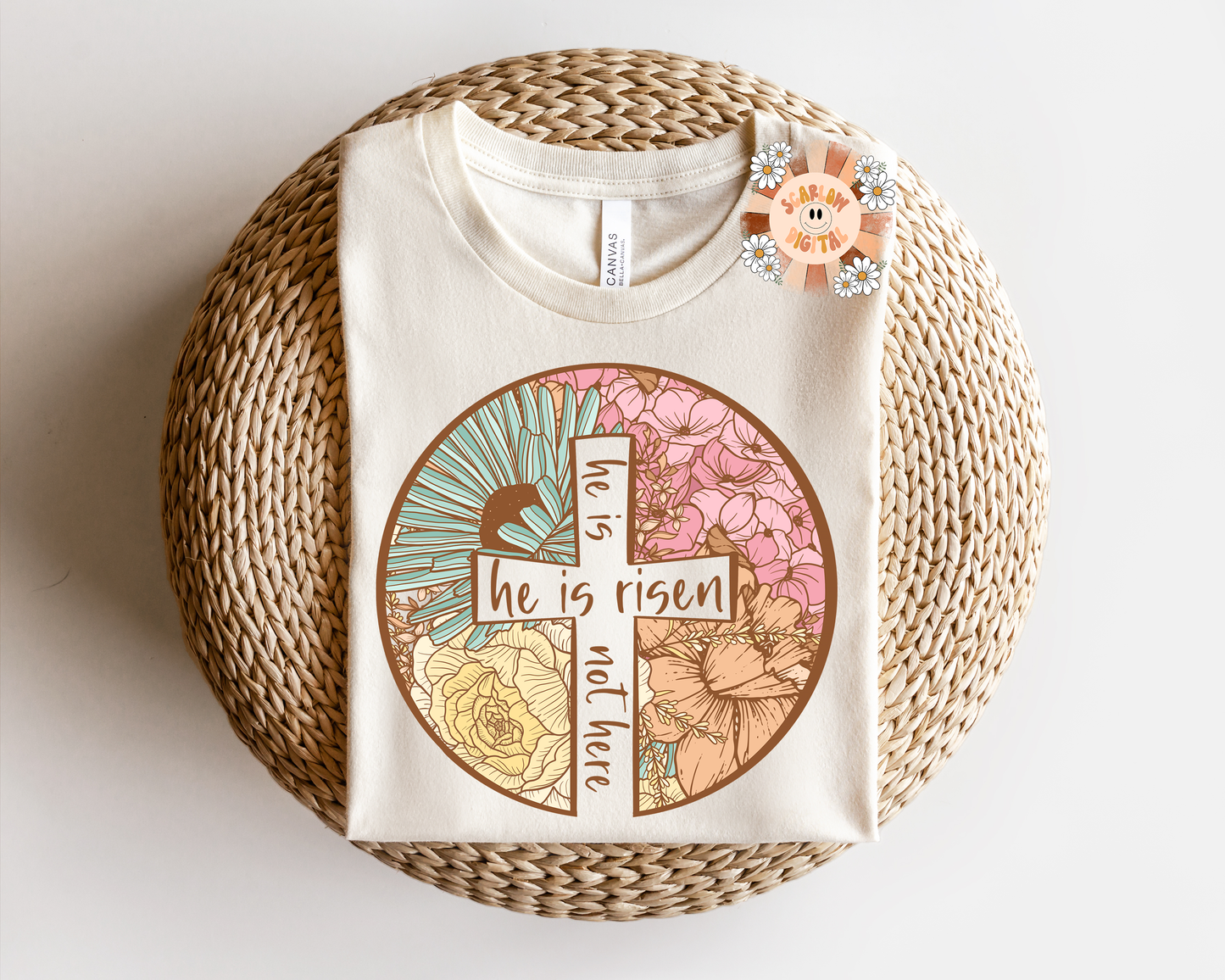 He is Risen PNG-Easter Sublimation Digital Design Download-christian png, bible verse png, christian easter png, spring florals png designs
