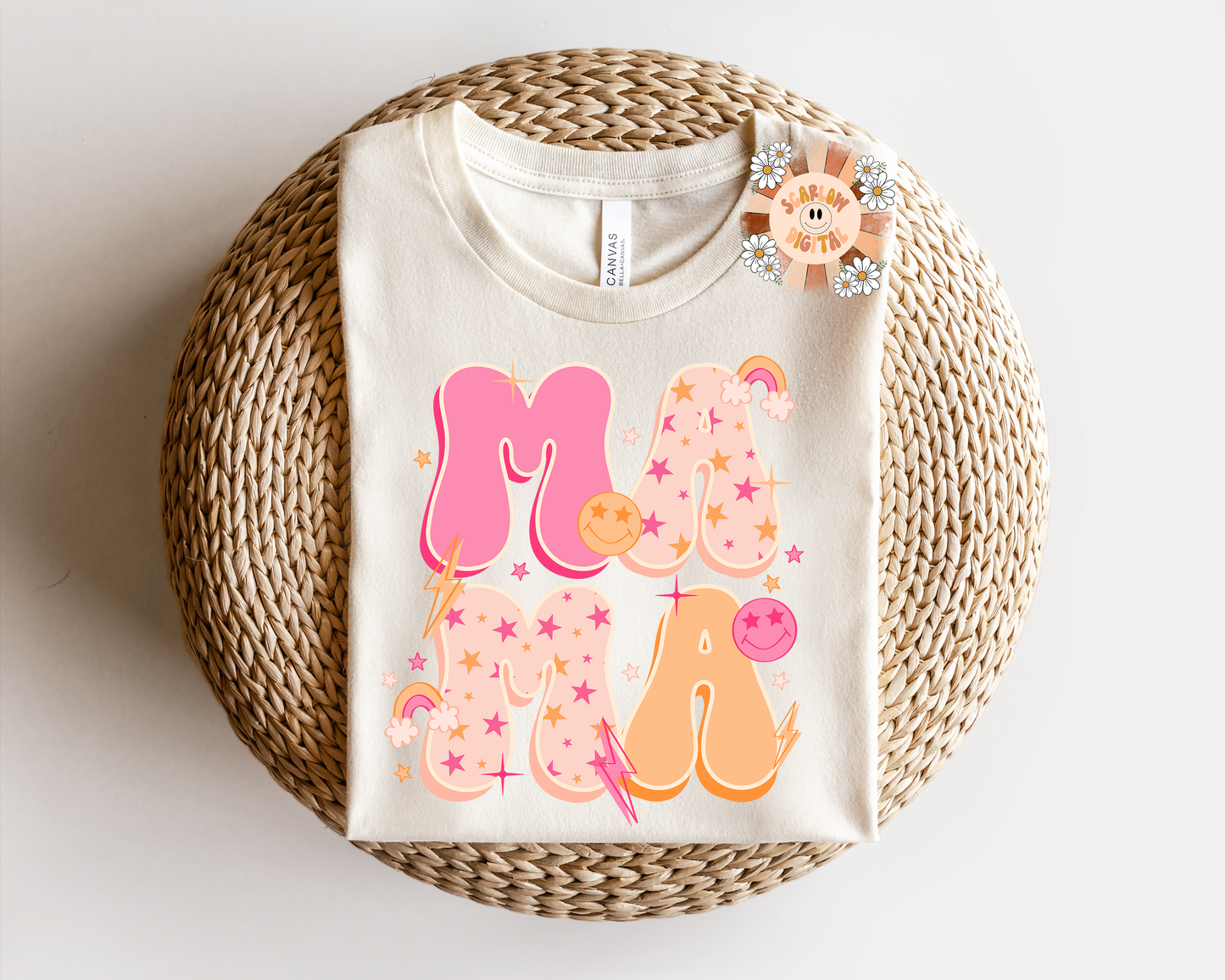 Retro Mama PNG Sublimation Digital Design