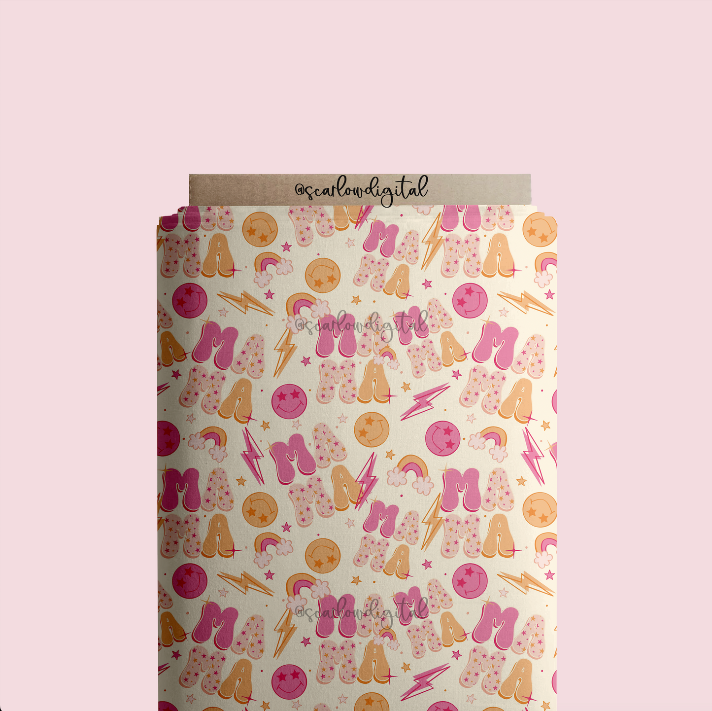 Mama Seamless Pattern-Retro Sublimation Digital Design Download-repeating patterns, girl mama seamless file, rainbow seamless pattern design