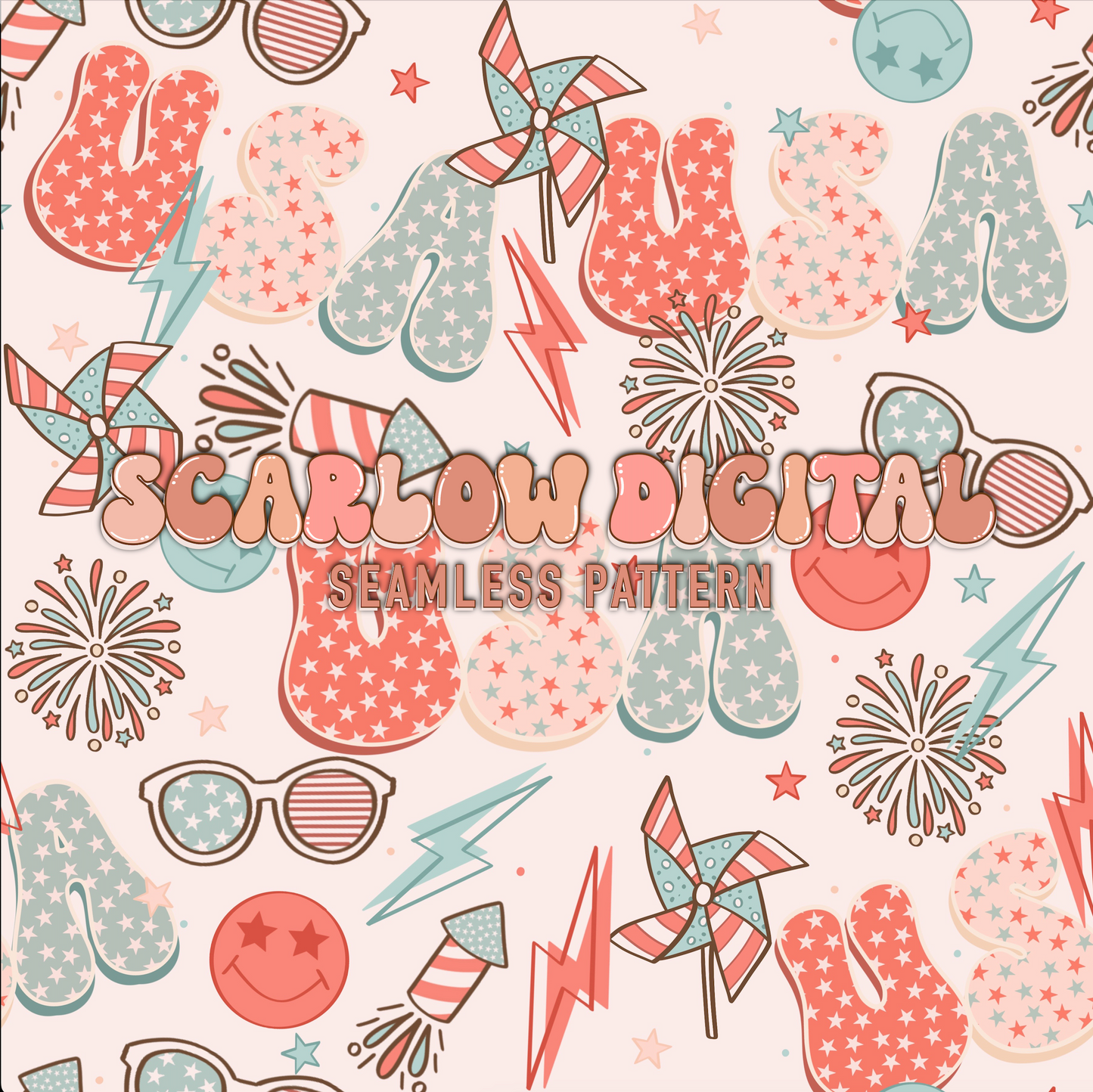 USA Seamless Pattern