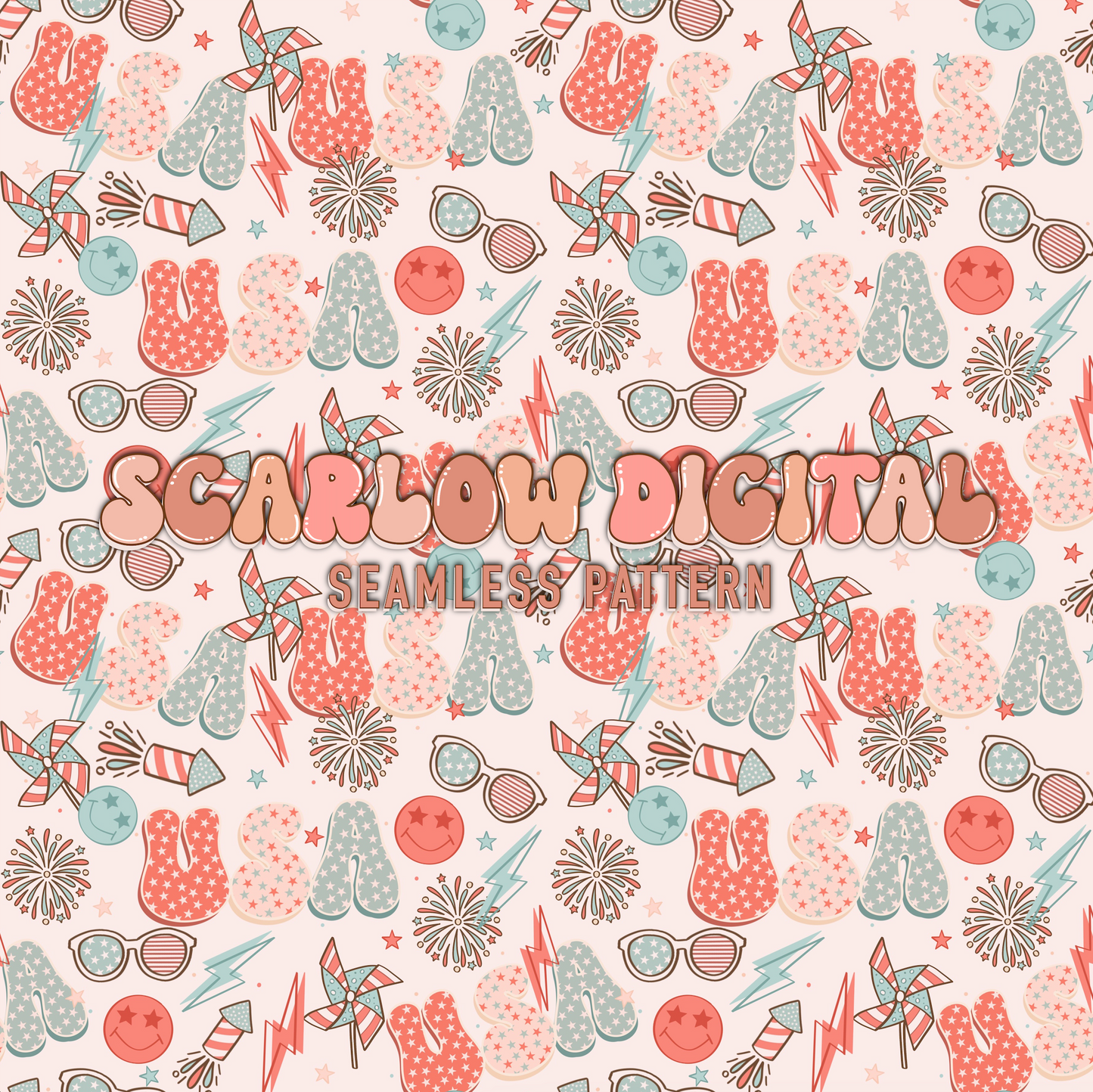 USA Seamless Pattern