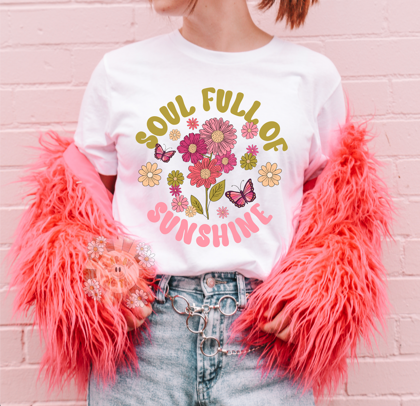 Soul Full of Sunshine PNG-Floral Sublimation Digital Design Download-flowers png, spring png, summer png, self love png, inspirational png