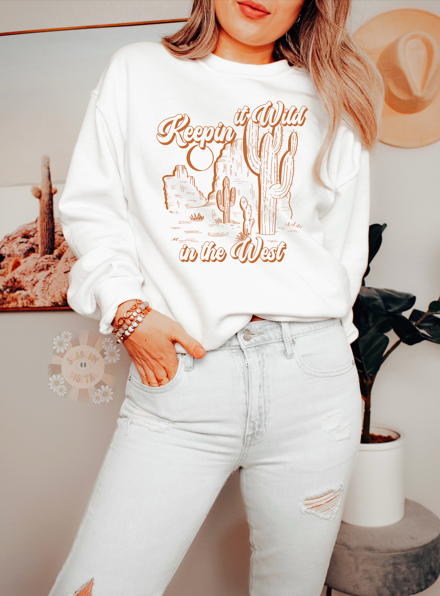 Keepin it Wild in the West PNG-Western Sublimation Digital Design Download-southwest png, cactus png, desert png, country png, cowboy png