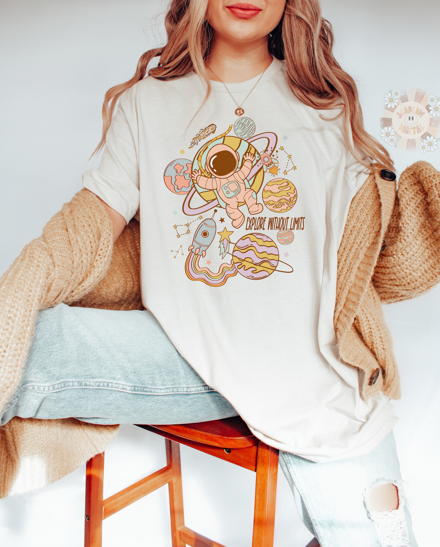 Explore Without Limits PNG-Space Sublimation Digital Design Download-astronaut png, planets png, celestial png, alien png, boho galaxy png