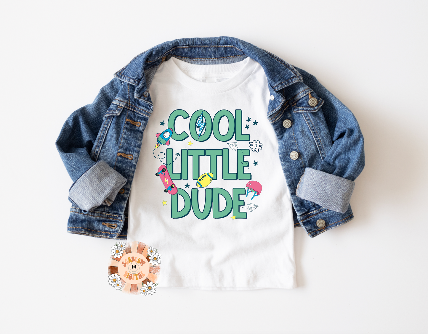 Cool Little Dude PNG-Boy Sublimation Digital Design Download-skateboard png, lightening bolt png, little boy designs, retro boy png design