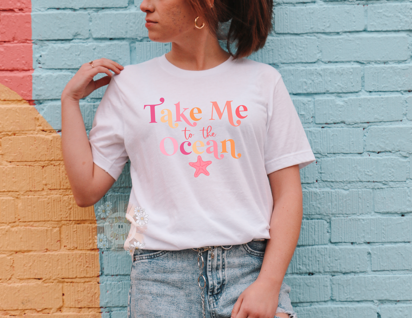 Take Me to the Ocean PNG-Summer Sublimation Digital Design Download-beachy png, girl png, little girl designs, star fish png, ocean png