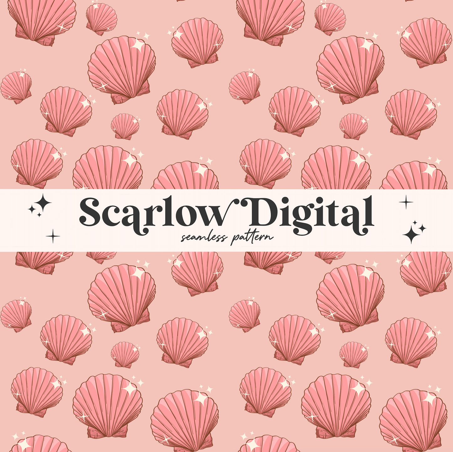 Sea Shells Seamless Pattern