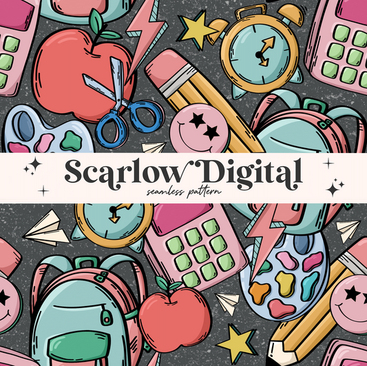 School Seamless Pattern