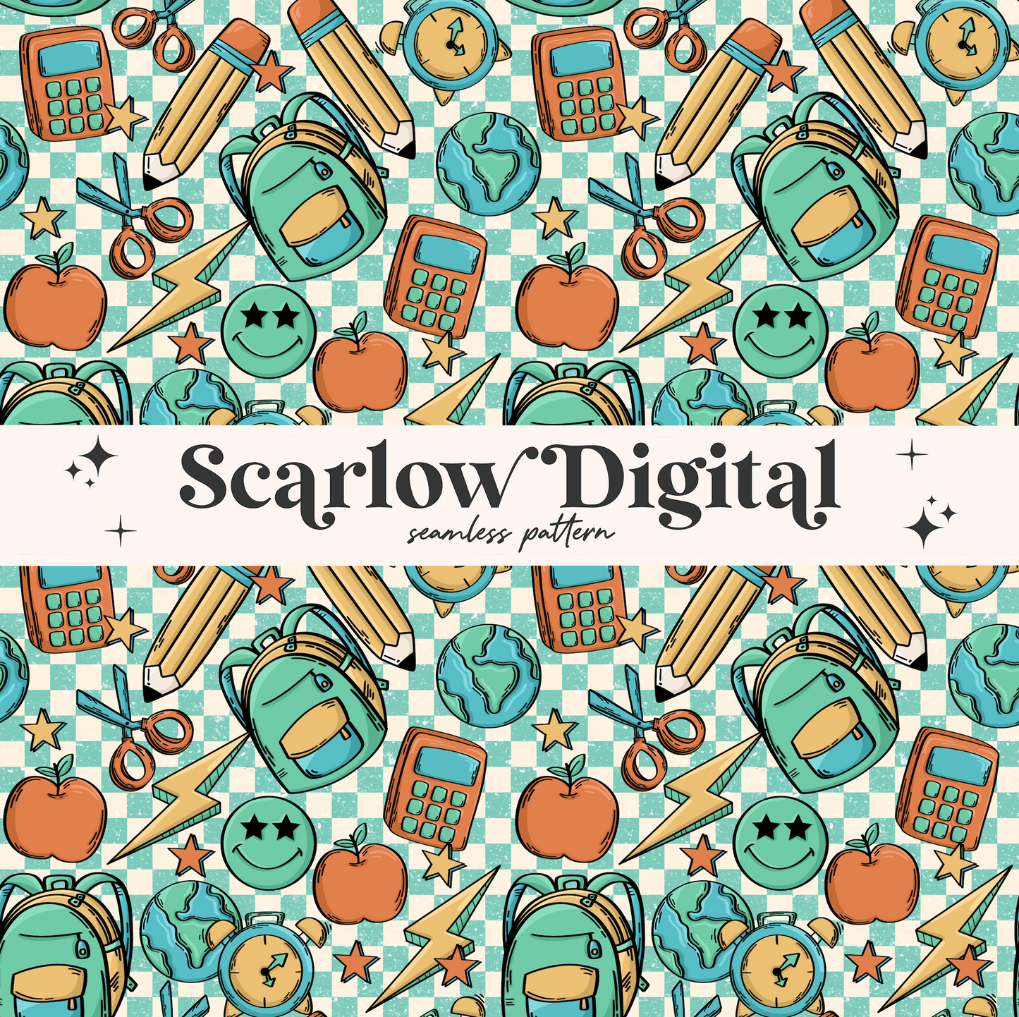 School Seamless Pattern