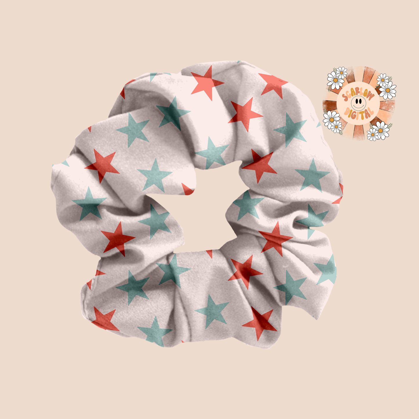 Patriotic Stars Seamless Pattern