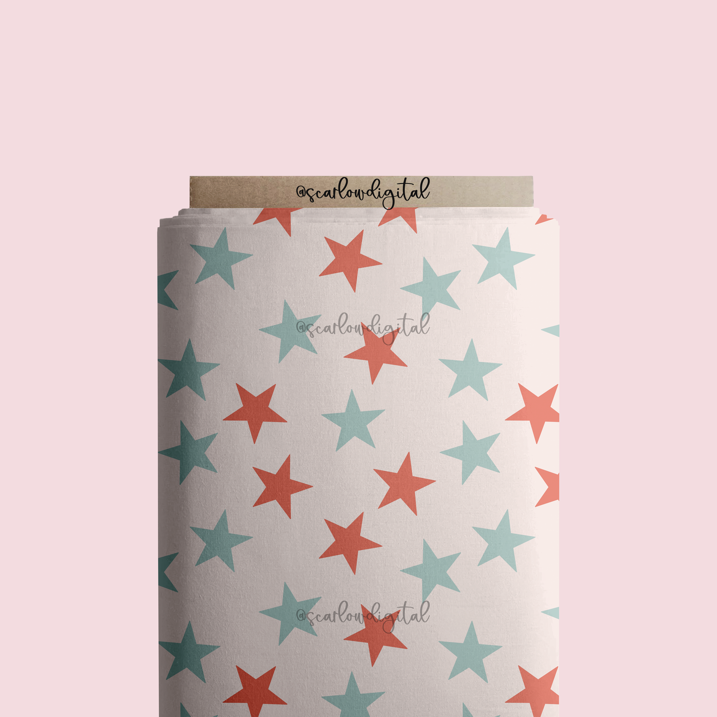 Patriotic Stars Seamless Pattern