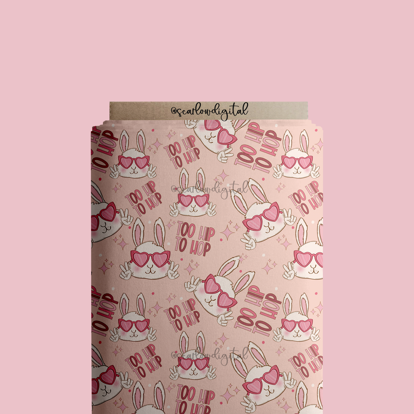Too Hip to Hop Seamless Pattern-Easter Sublimation Digital Design Download-easter girl seamless file, easter bunny seamless pattern designs
