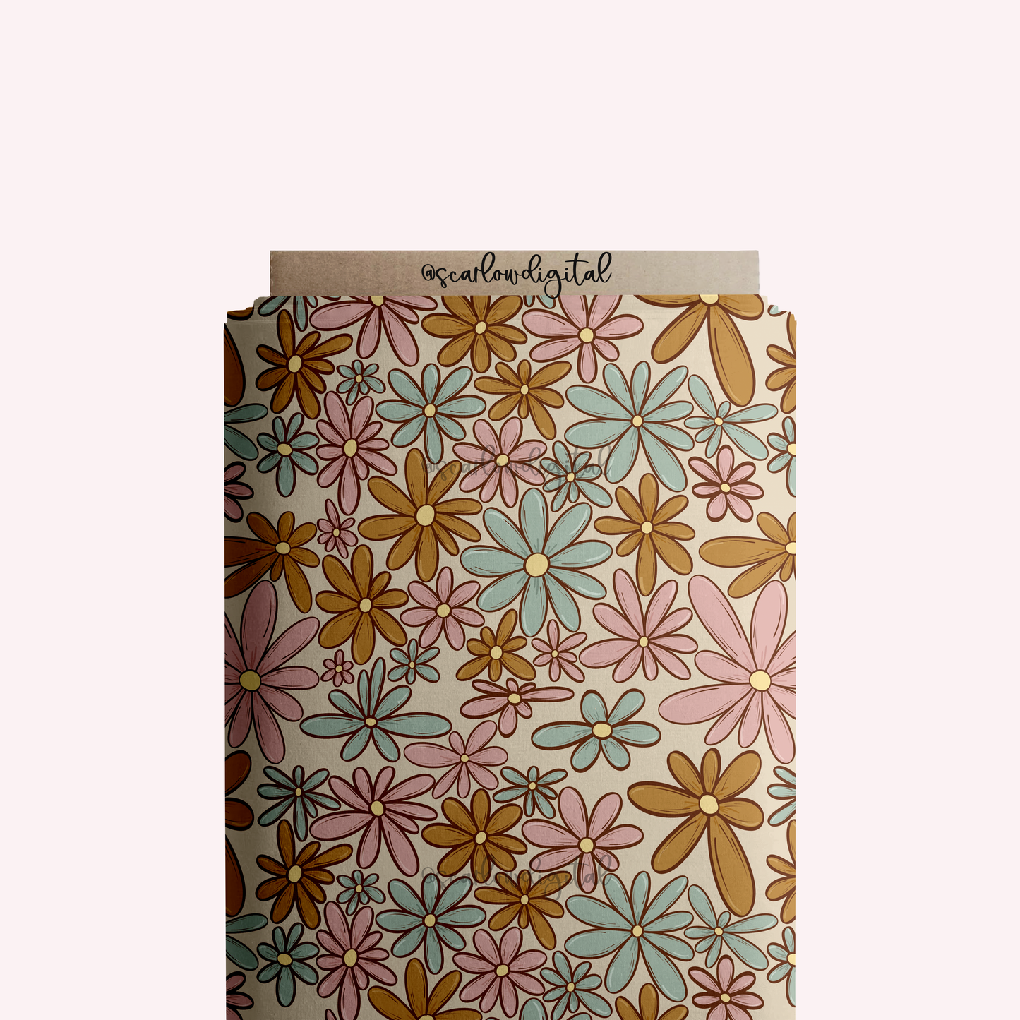 Flowers Seamless Pattern-Boho Sublimation Digital Design Download-floral seamless file, summer seamless file, trendy seamless, spring design