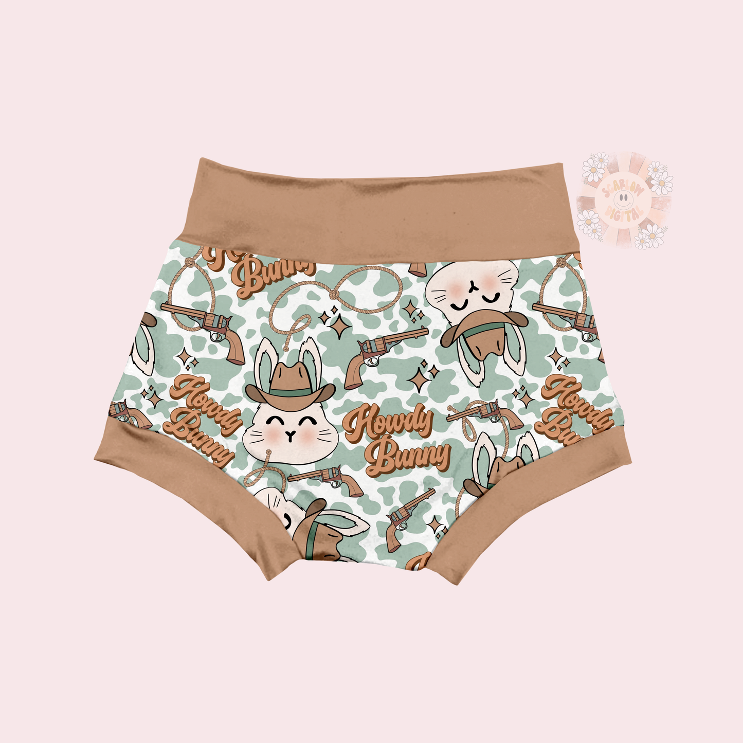 Howdy Bunny Seamless Pattern-Easter Sublimation Digital Design Download-western seamless pattern, cowboy seamless file, boy easter seamless