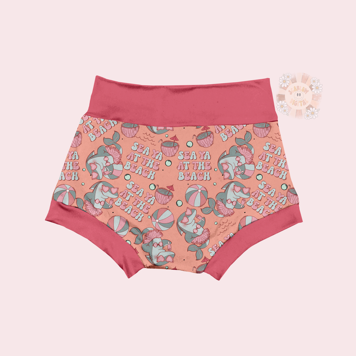 Sea Ya at the Beach Seamless Pattern