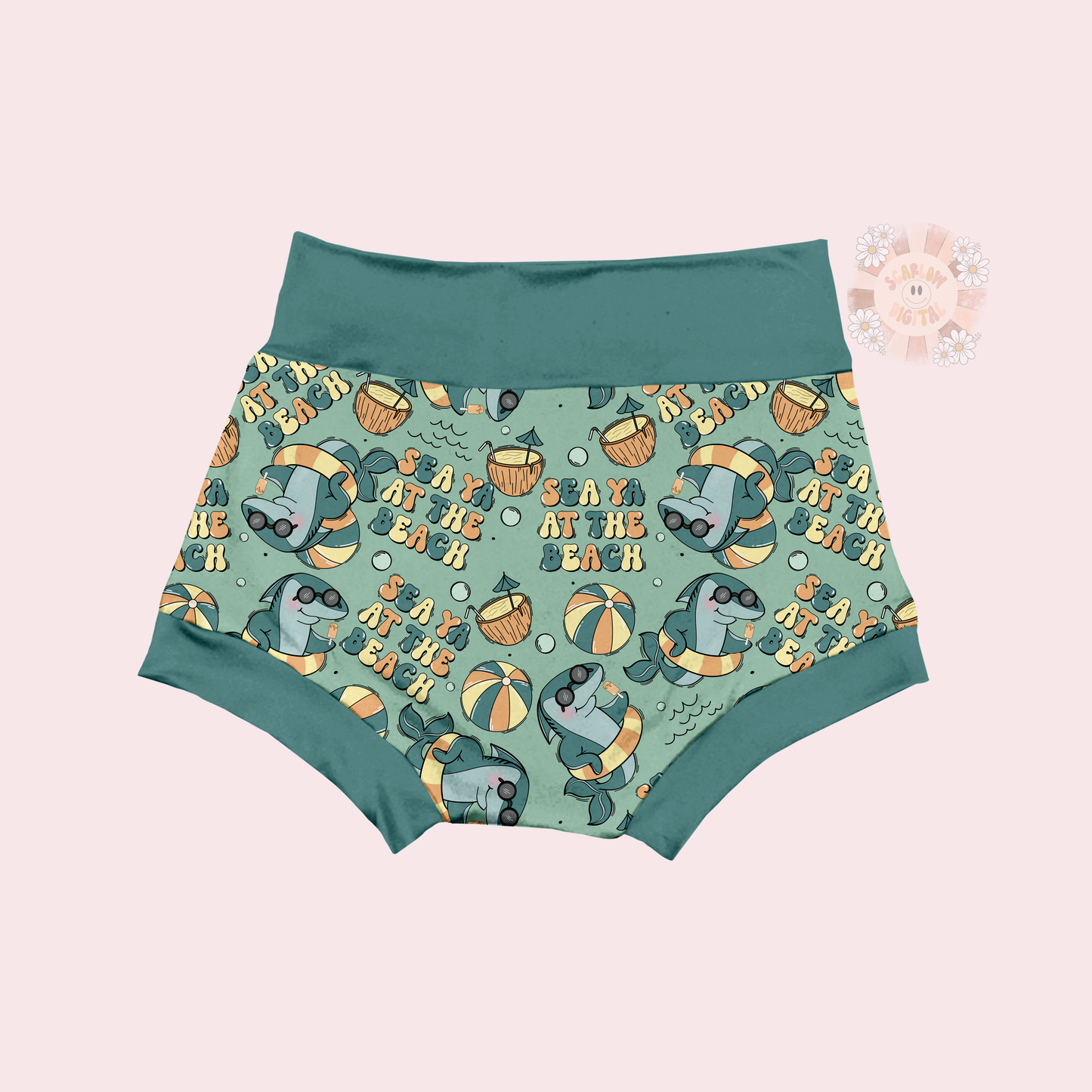 Sea Ya at the Beach Seamless Pattern