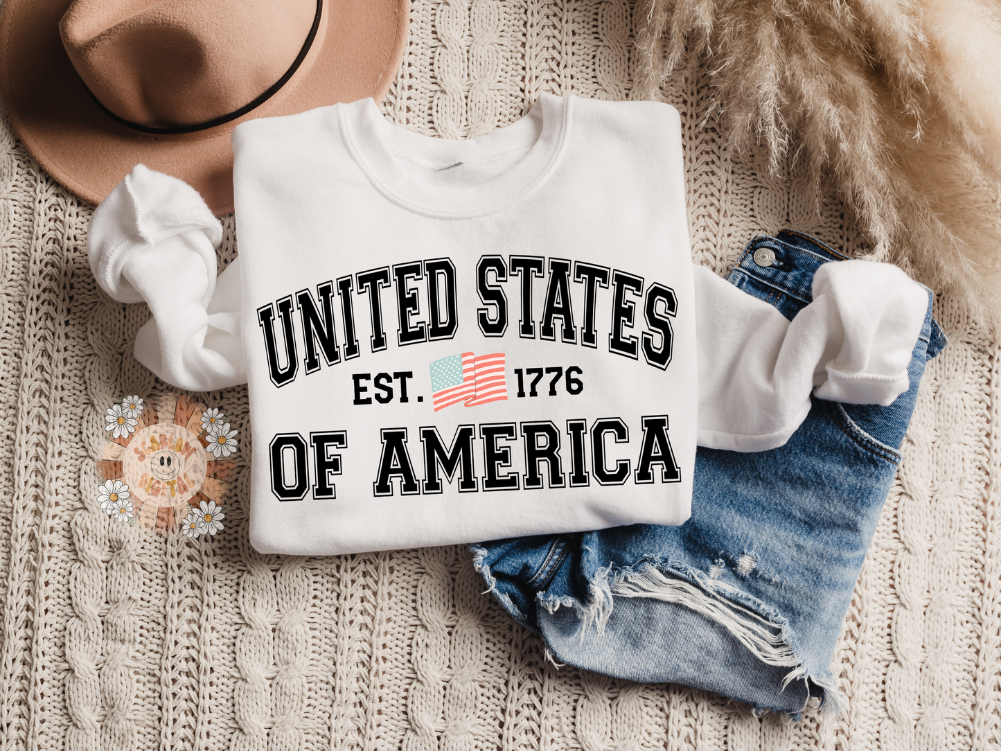 United States of America PNG-July 4th Sublimation Digital Design Download-american flag png, vintage png, varsity letters png, patriotic png