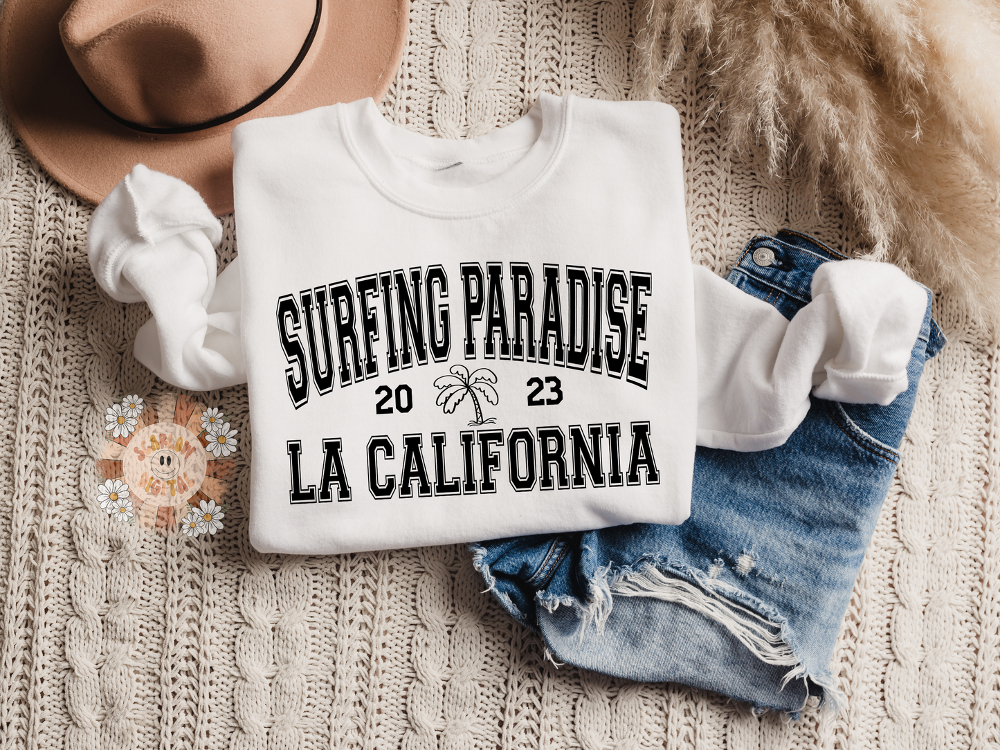 Surfing Paradise SVG California Digital Design