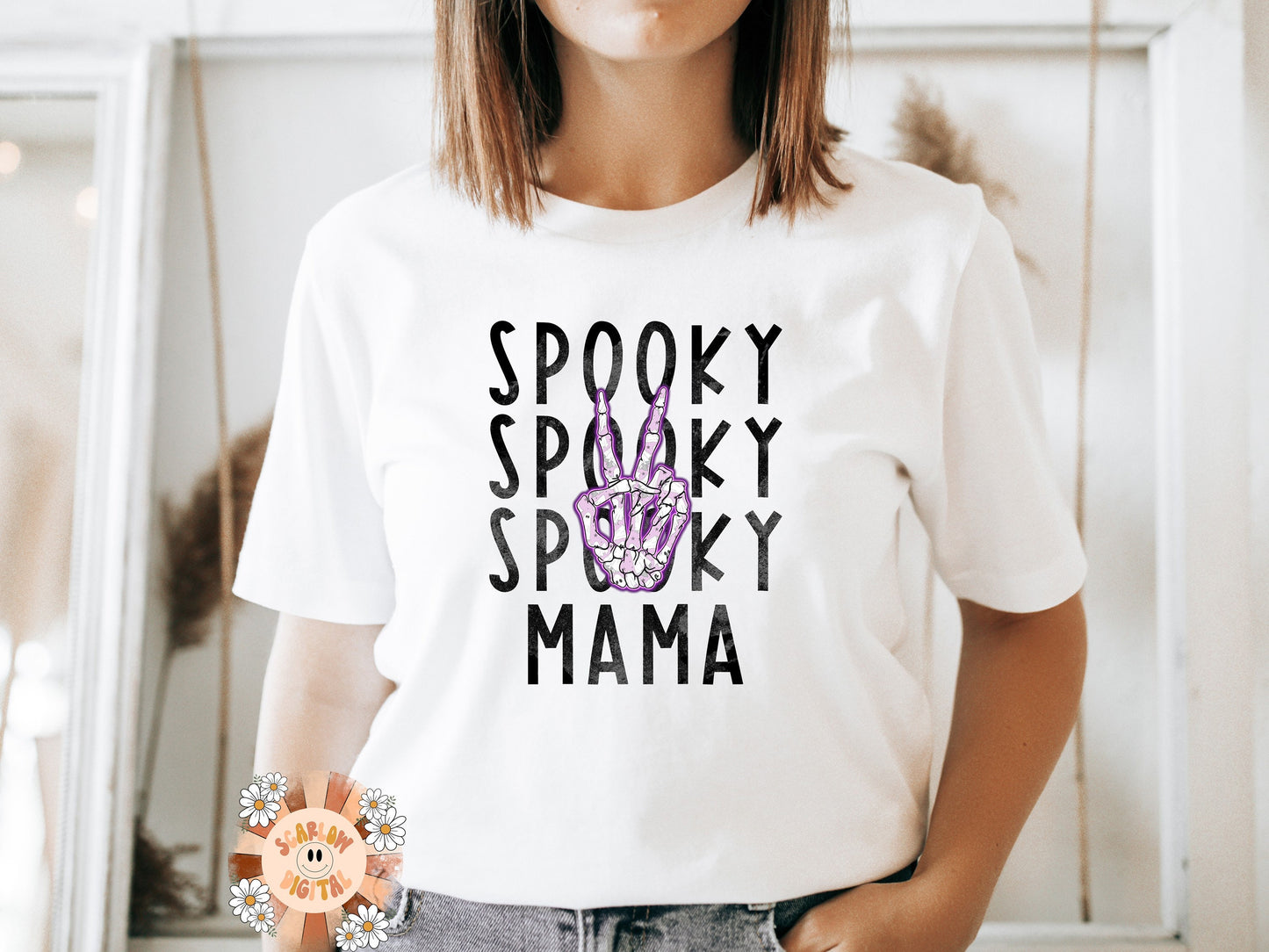 Spooky Mama PNG-Halloween Sublimation Design-Halloween mama png, mama sublimation, spooky season png, punk rock Halloween png designs