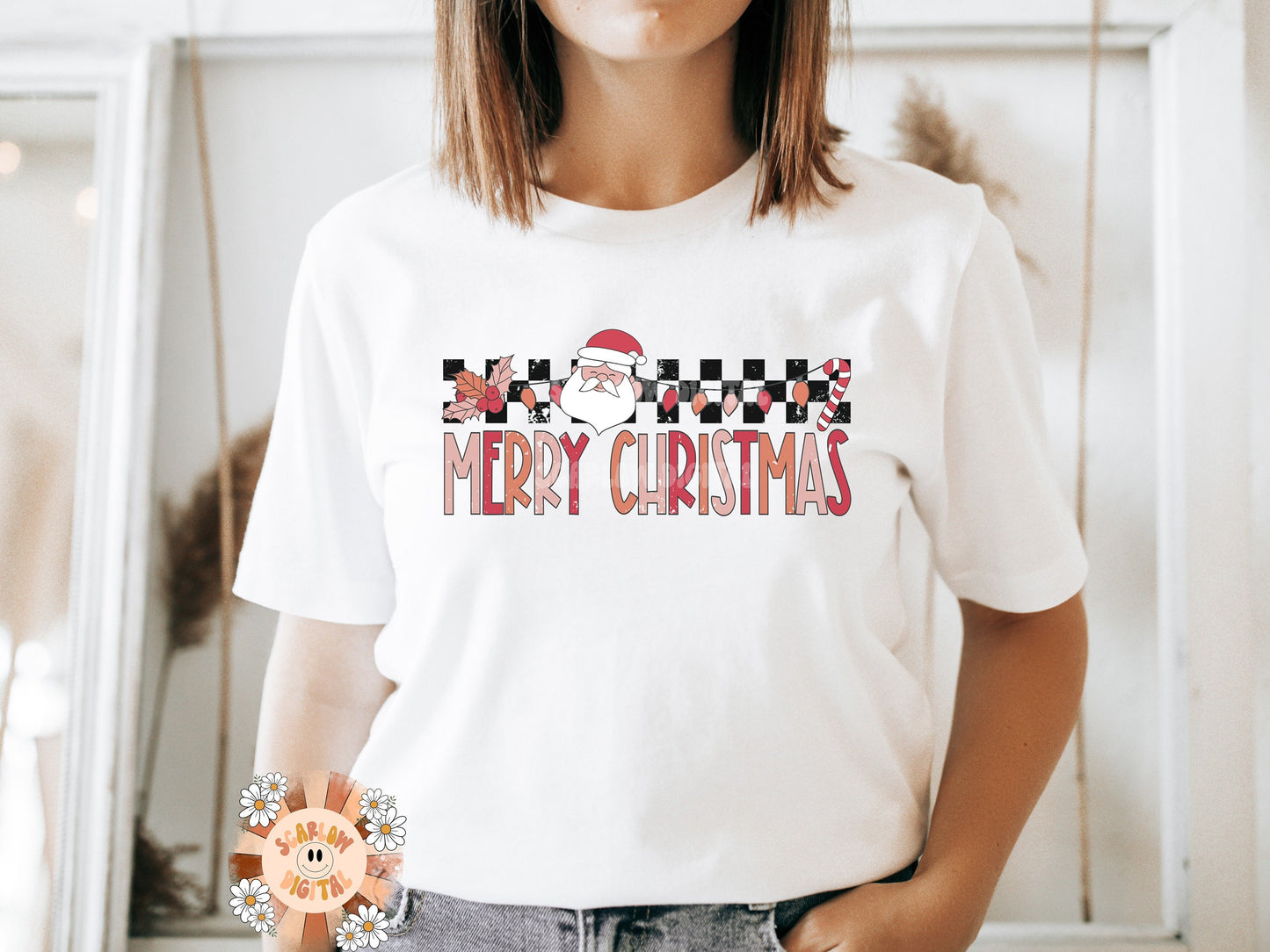 Merry Christmas PNG-Santa Sublimation Digital Design Download-Christmas lights png, Santa png, candy cane png, mistletoe png, rock xmas png