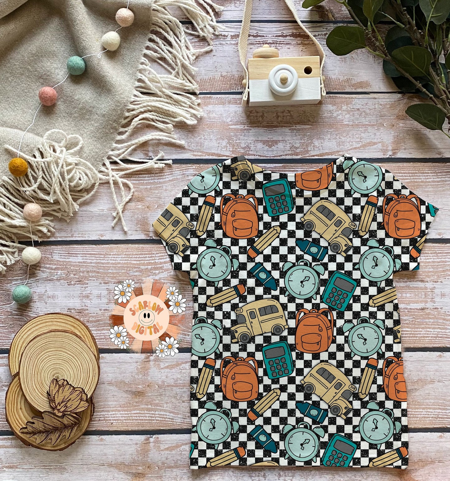 Back To School Seamless Pattern-Education Sublimation Digital Design Download-school boy seamless, retro sublimation, rocker sublimation