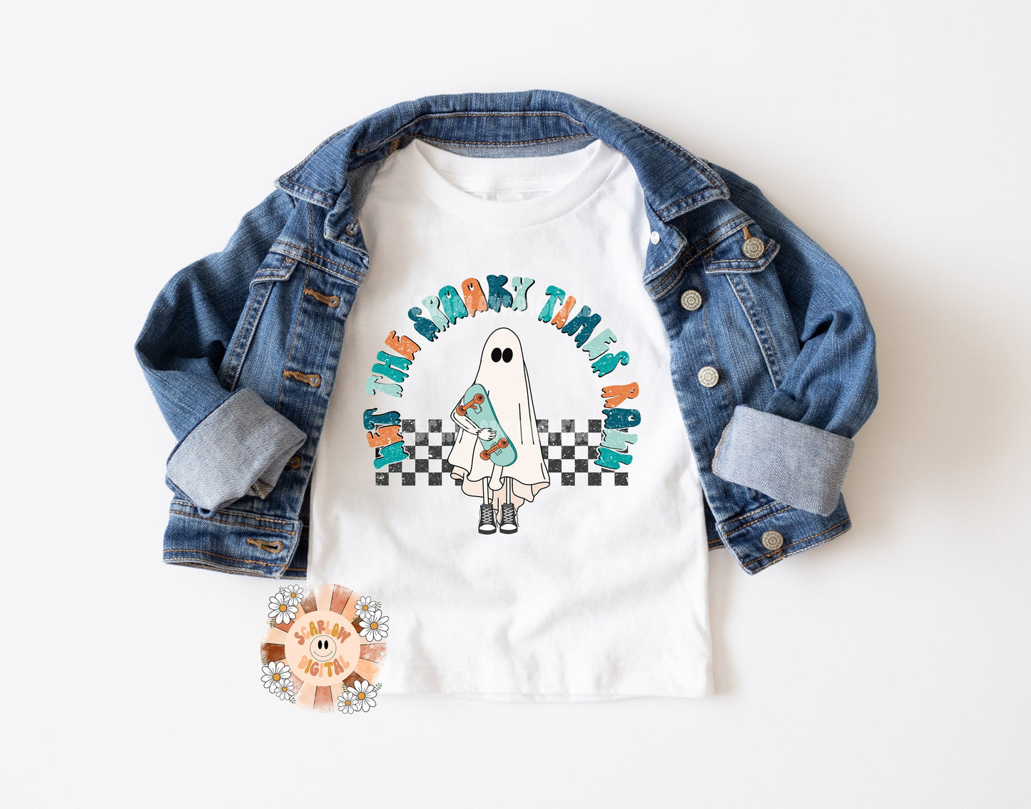 Skater Ghost PNG-Halloween Sublimation Digital Design Download-ghost sublimation, skateboard png, Halloween boy png, grunge png, retro png