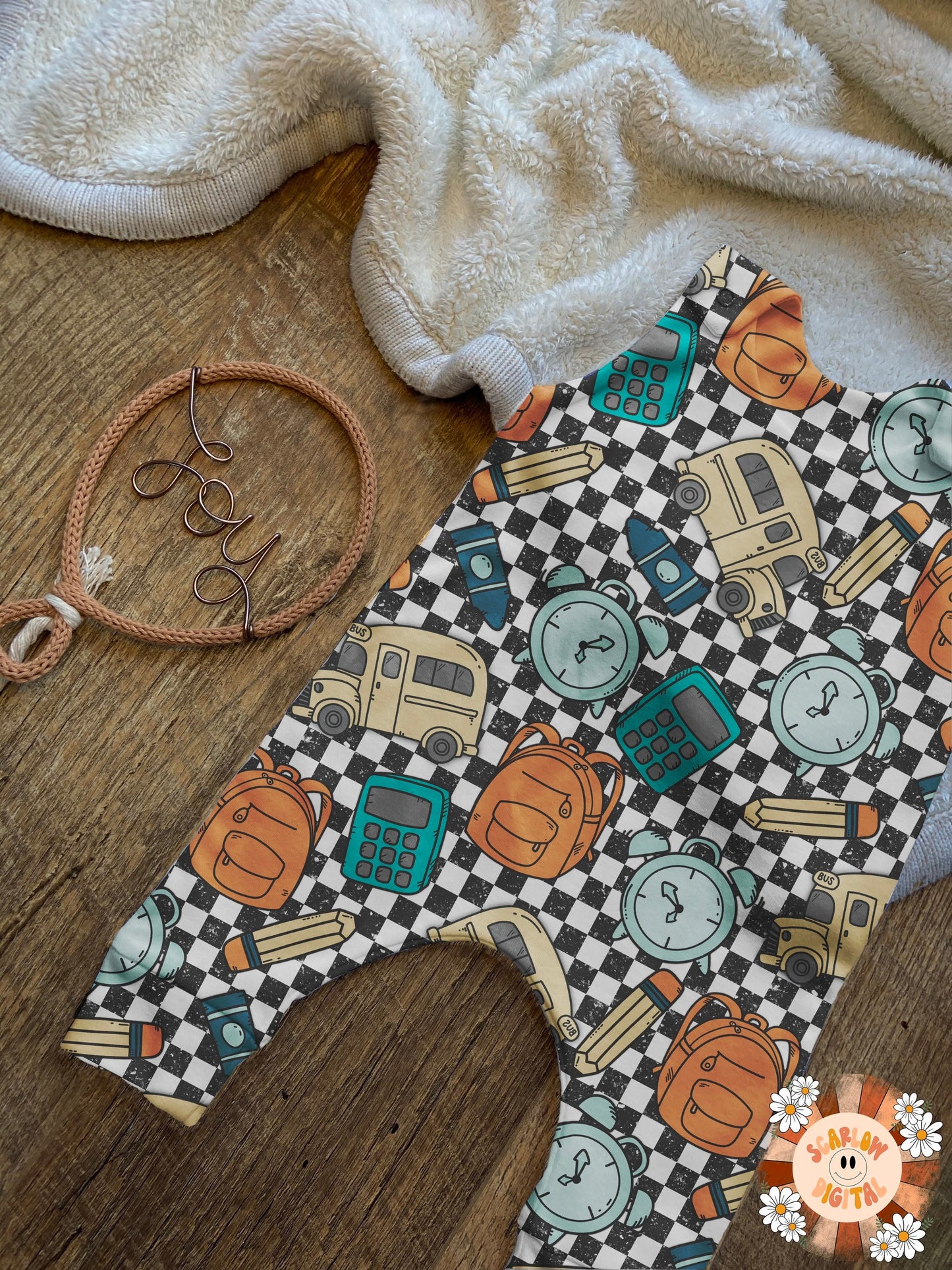 Back To School Seamless Pattern-Education Sublimation Digital Design Download-school boy seamless, retro sublimation, rocker sublimation