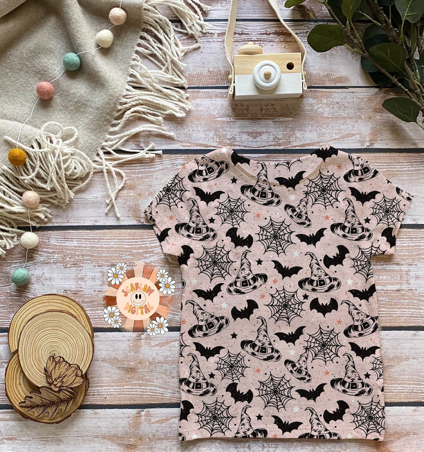 Spooky Bat Seamless Pattern-Halloween Sublimation Digital Design Download-Halloween seamless pattern, spooky sublimation, fall seamless file