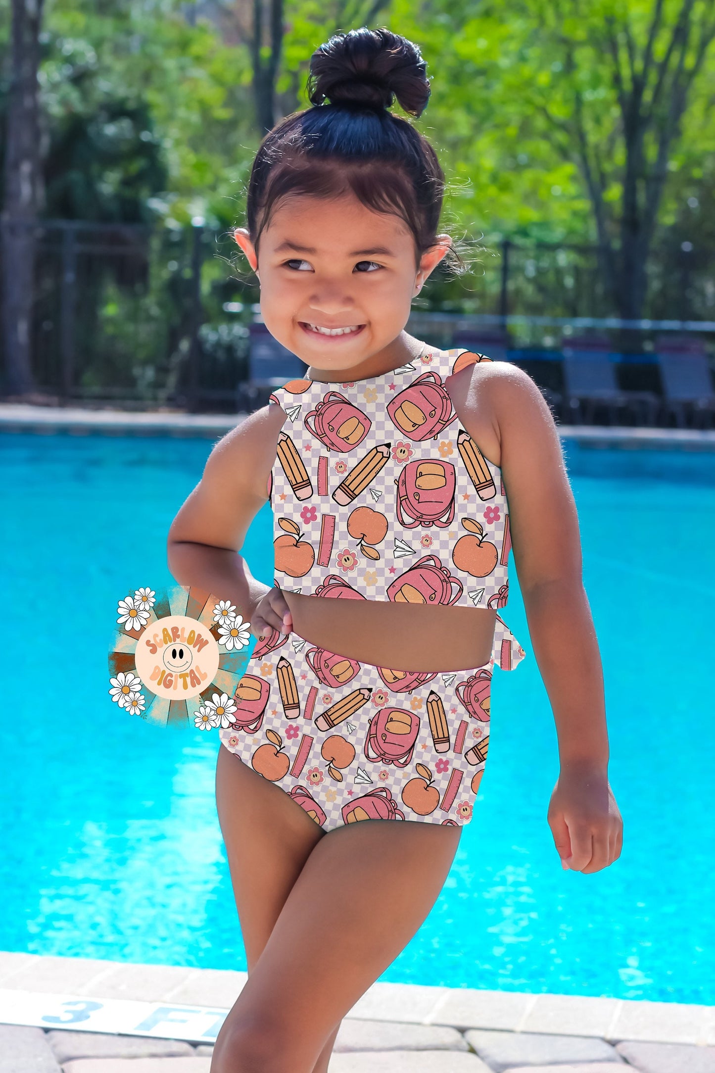 Back to School Seamless Pattern-Girly Sublimation Digital Design Download-back to school sublimation, retro seamless pattern, boho designs