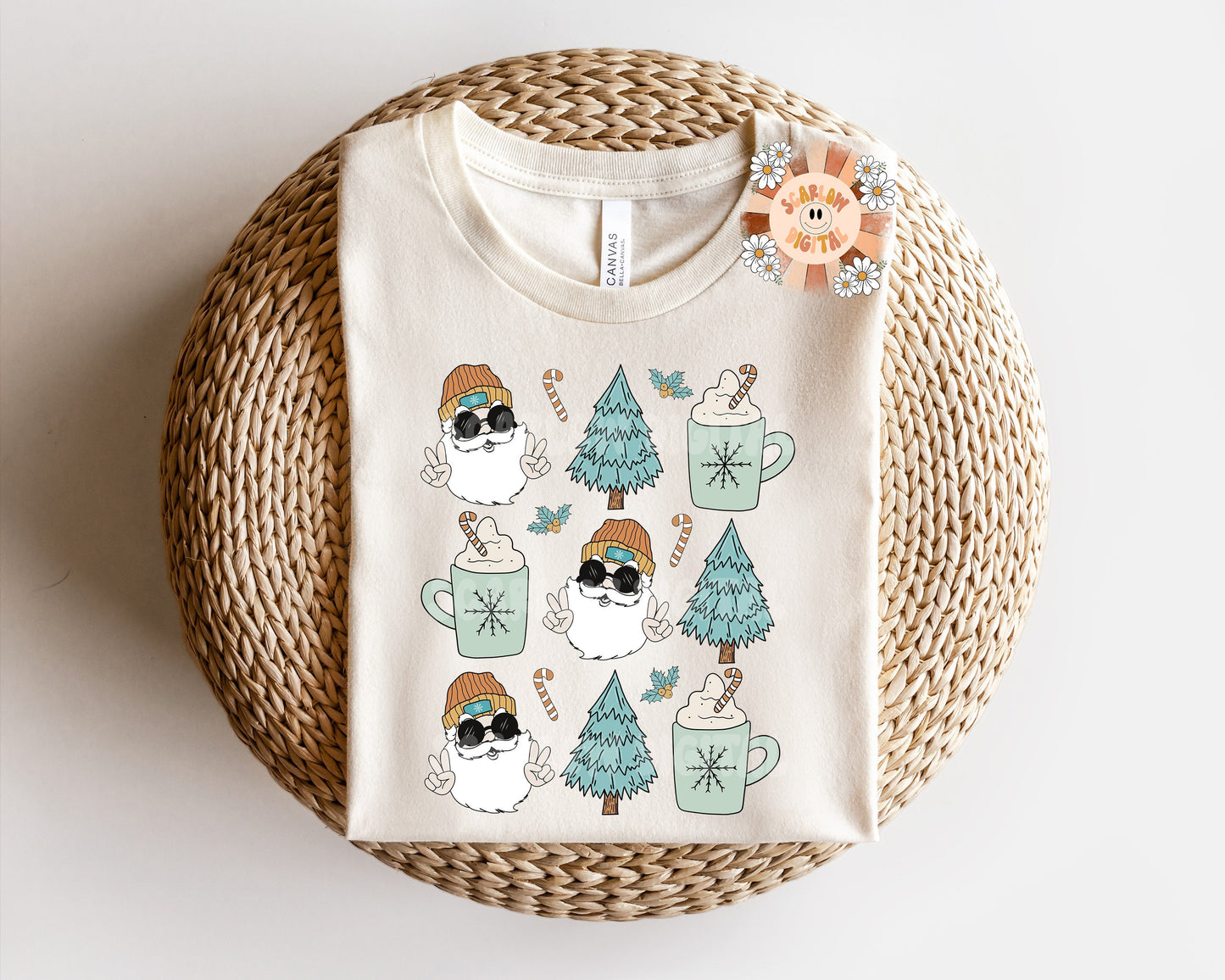 Santa Claus Doodles PNG-Christmas Sublimation Digital Design Download-Christmas boy designs, png for boys, Santa hat png, Xmas tshirt png