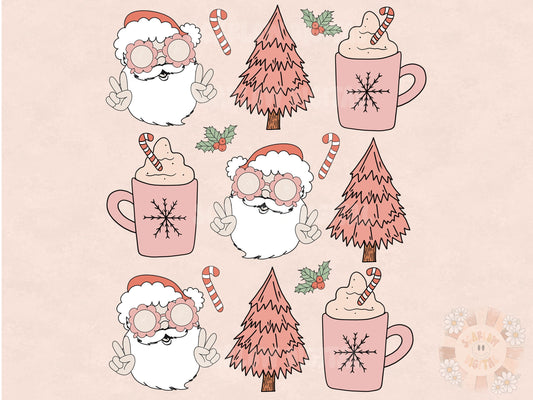 Santa Claus Doodles PNG Digital Design