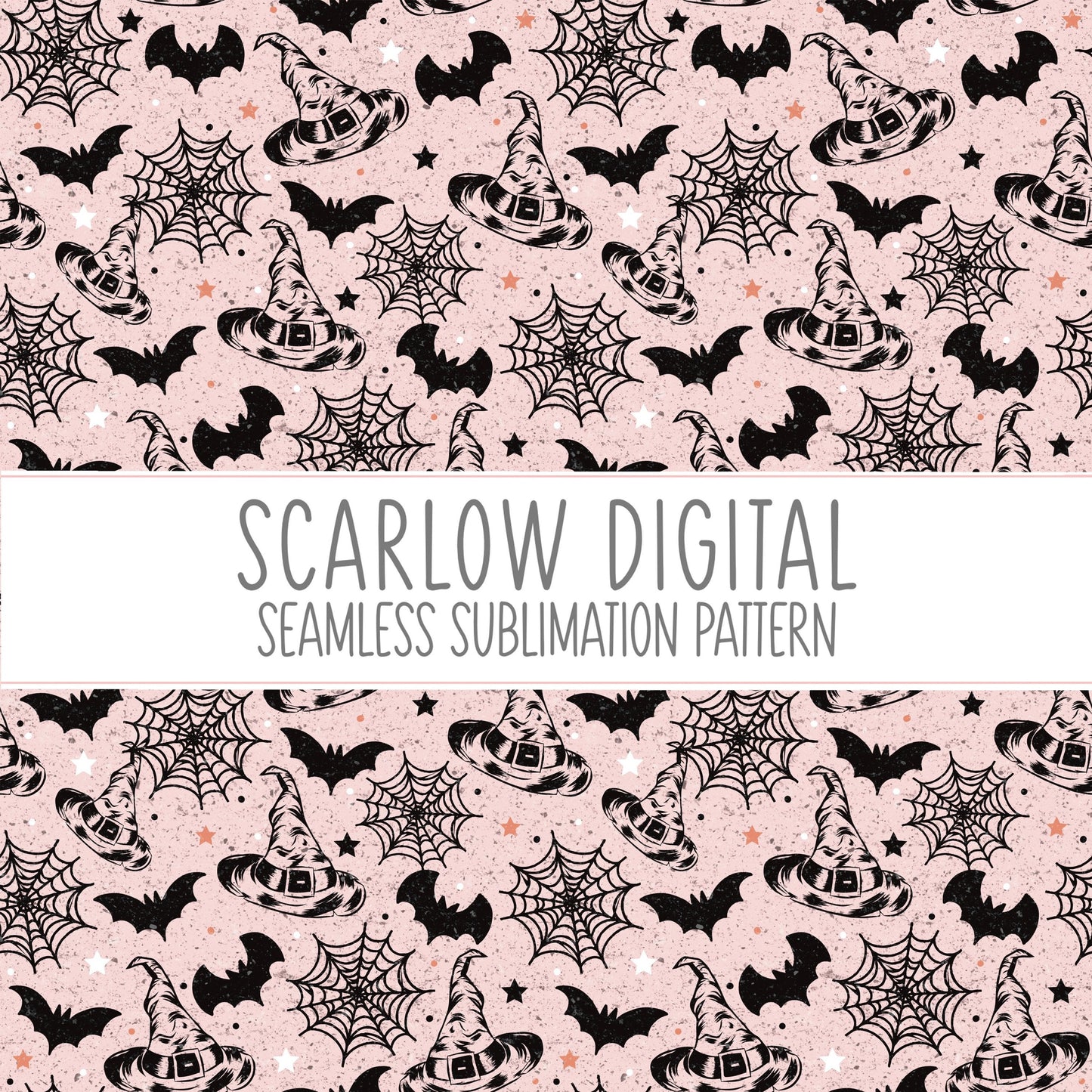 Spooky Bat Seamless Pattern-Halloween Sublimation Digital Design Download-Halloween seamless pattern, spooky sublimation, fall seamless file