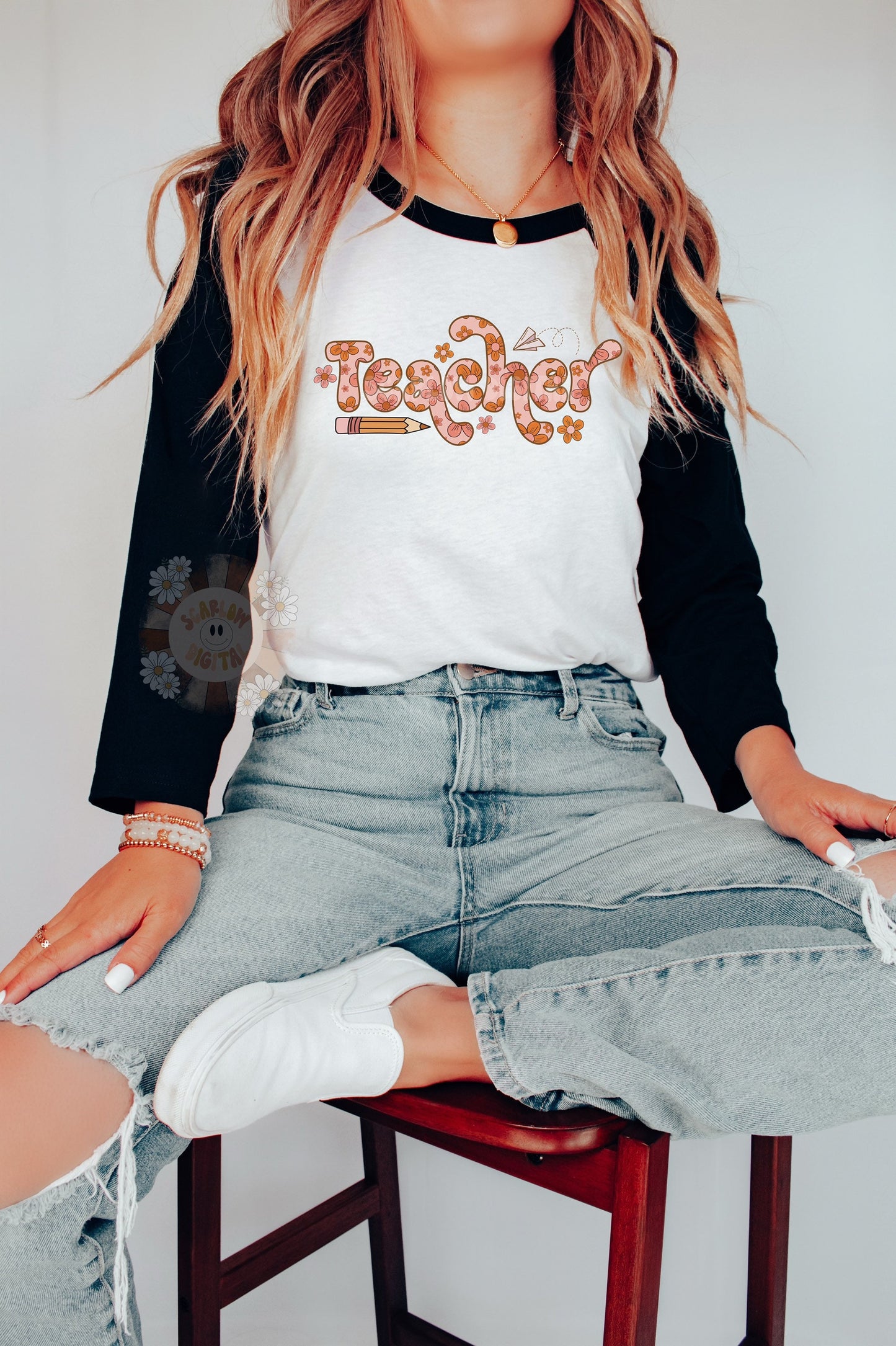 Boho Teacher PNG-Back to School Sublimation Digital Design Download-back to school png, floral teacher png, boho flowers png, school teacher