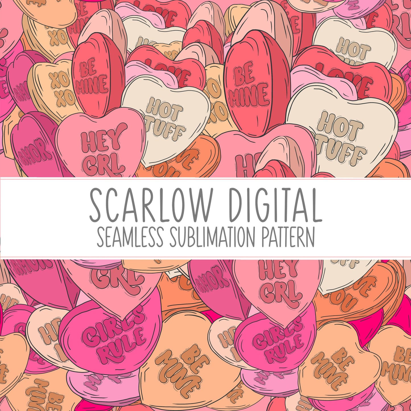 Heart Balloons Seamless Pattern-Valentine's Day Sublimation Digital Design Download-hearts seamless, girly seamless file, love day seamless
