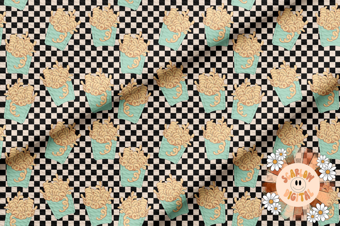 Curly Fries Seamless Pattern-Valentines Day Sublimation Digital Design Download-little boy seamless, vday boy tshirt, curlies girlies png